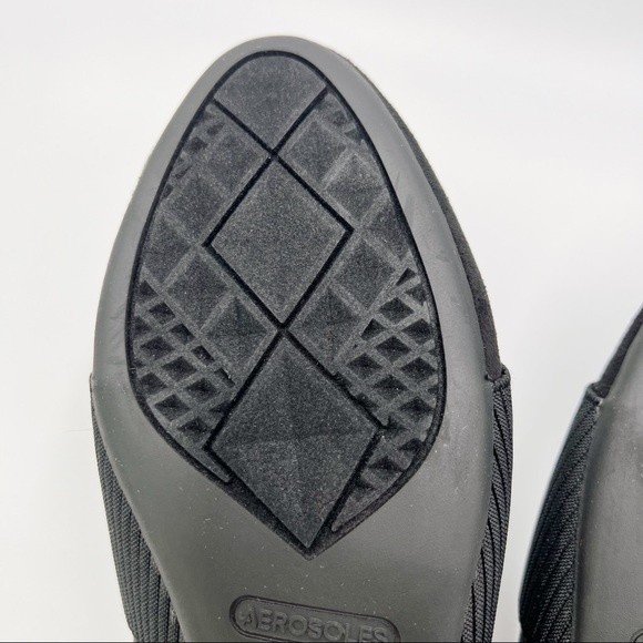 Aerosoles Womens Size 9.5 Look Out Black Fabric Microsuede Slides‎ Mules Shoes - Picture 11 of 16